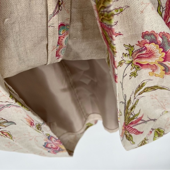 Lalage Beaumont Linen Botanical Floral Print Shift Dress Professional‎ - Picture 7 of 15